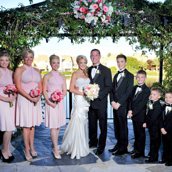 Grand Garden Ceremony Only Lake View Wedding Packages Near the Vegas Strip