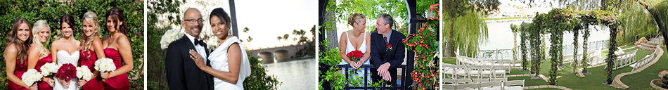 Las Vegas Wedding Venues with Outdoor Ceremony Packages that Feature Lakeside Gazebos in a Garden Setting