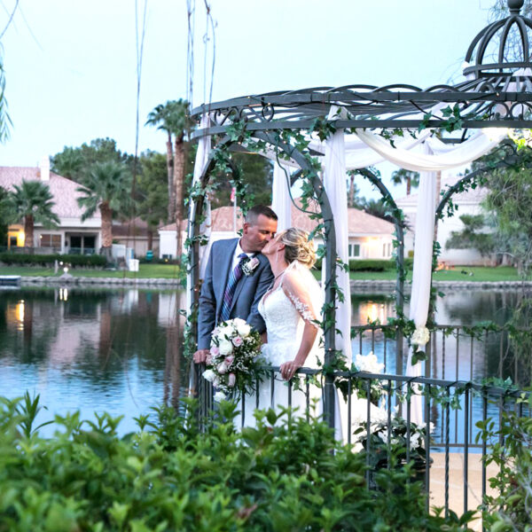 Swan Garden Ceremony Only Gazebo Packages with Lakeside Wedding Altar